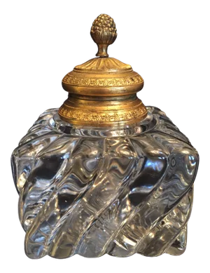 19th Century Baccarat Crystal XL Size Inkwell Ink Well