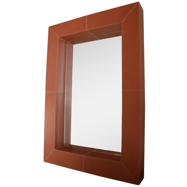 Brooke Leather Mirror For Sale