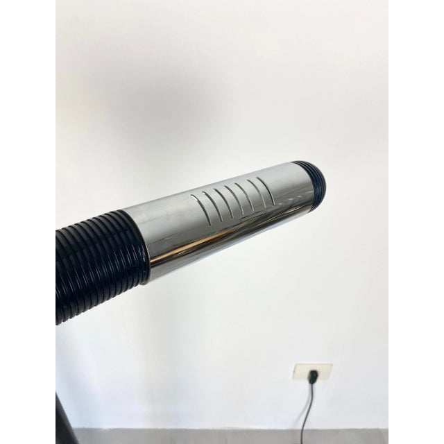 Black Adjustable Tubular Floor Lamp, Italy, 1970s For Sale - Image 10 of 11