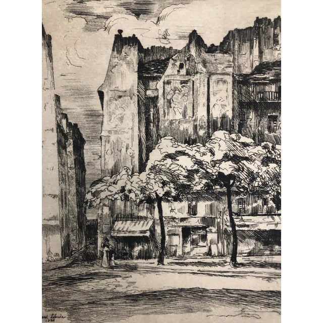 Traditional 1926 Ernest Laborde Parisian Etching For Sale - Image 3 of 5