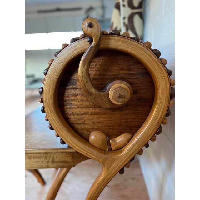 1980s Handcrafted Bentwood Roll Top Desk With Chair For Sale - Image 10 of 12
