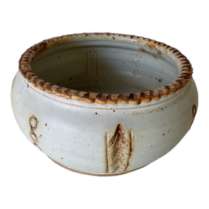 1980s Vintage Handcrafted Organic Modern Studio Pottery Bowl, Unsigned