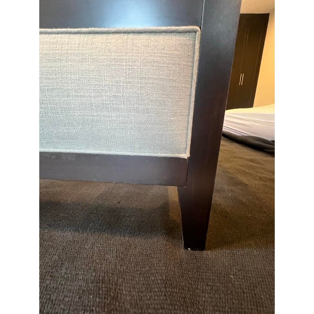 French Contemporary Fabric Panel Bed For Sale - Image 12 of 12