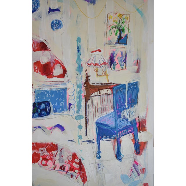 Abstract Mixed Media Painting Titled Quintessential Colonial by Daisy Faith For Sale - Image 3 of 8