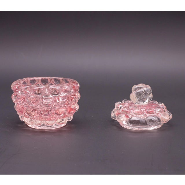 Pink Ercole Barovier Series Lenti Vase Barovier & Toso Italy 1940s For Sale - Image 9 of 12