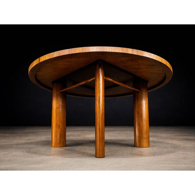 Round Dining Table in Caviúna Wood by Joaquim Tenreiro, Brazil, 1950s For Sale - Image 12 of 14