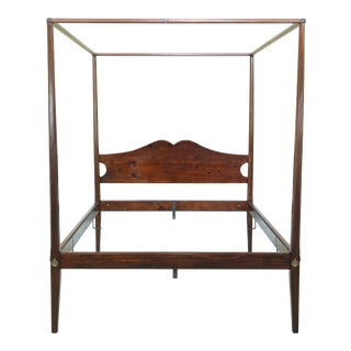 Stephen Von Johen Pine Queen Canopy Poster Bed For Sale