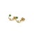 Modern 14k Gold Round Emerald Swirl Stud Earrings - 2 Pieces For Sale - Image 3 of 4