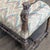 Wood Antique Upholstered Bench For Sale - Image 7 of 8
