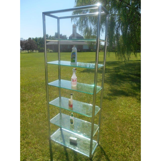 MidCentury Chrome & Glass Display Unit Chairish