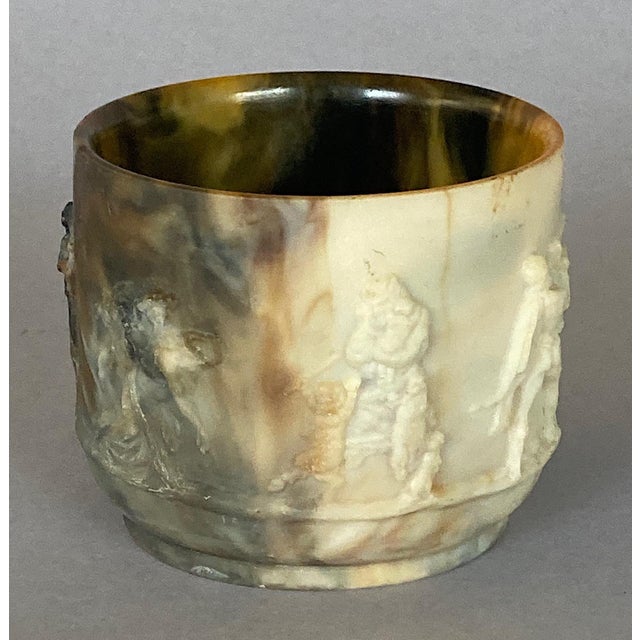 Late 20th Century Slag Glass Urn or Relief-Decorated Vase, Ancient Neo-Classical Bacchanalian Figural Scene For Sale In San Francisco - Image 6 of 10