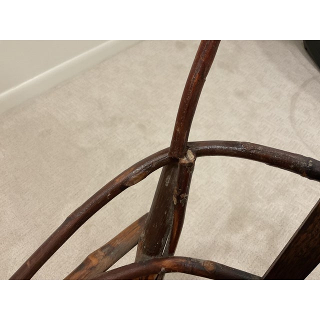 Wood Vintage Wood Twig Dining Arm Chairs- Set of 6 For Sale - Image 7 of 8