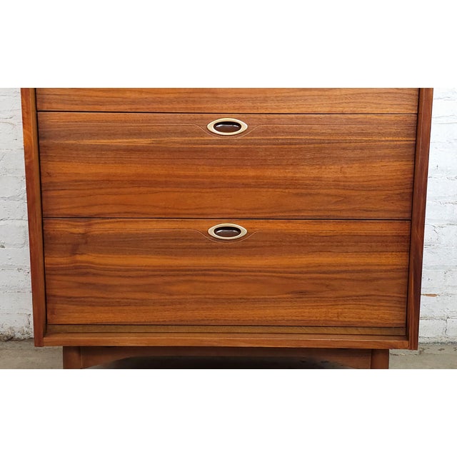 Beautiful Restored Original Mid Century Modern Tall Dresser Highboy Mainline by Hooker Furniture For Sale In Chicago - Image 6 of 14