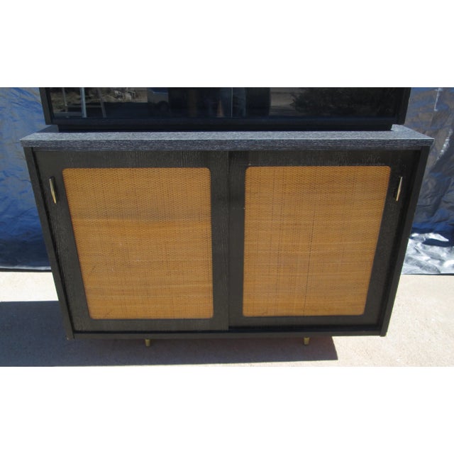 Mid 20th Century 2 Piece Holman Furniture China Hutch Buffet Credenza For Sale - Image 4 of 12