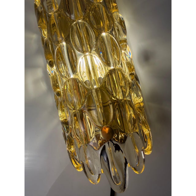 Gold Wall Lamp in Glass and Brass by Carl Fagerlund for Orrefors For Sale - Image 8 of 11