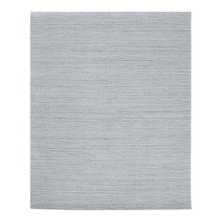 10x14 Ivory Handloomed Wool Subtle Textured Weave Geometric Modern Carpet Rug For Sale