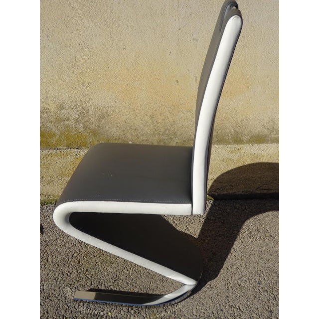 Zig Zag Chairs with Chrome Base, 2000s, Set of 3 For Sale - Image 14 of 18
