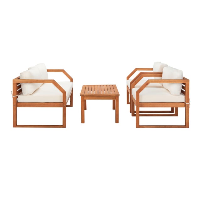 Dren 4-Piece Living Set, Natural/Beige For Sale - Image 9 of 11