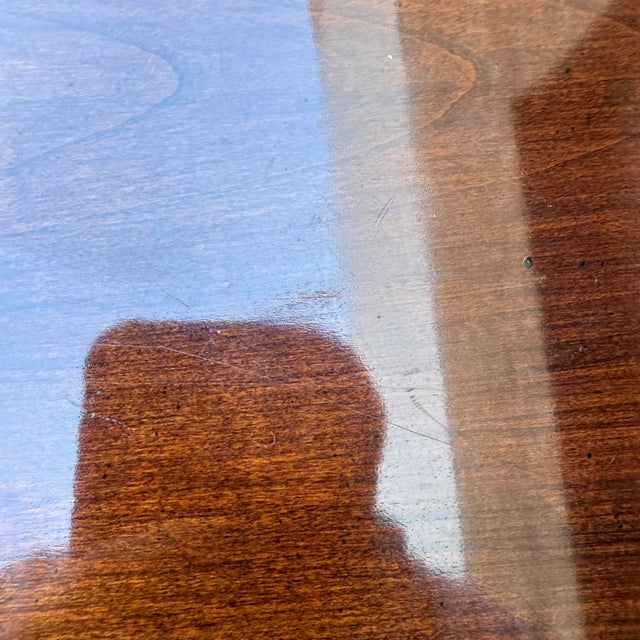 Vintage Thomasville Collectors Cherry Queen Anne 1 Drawer Side Table For Sale - Image 12 of 15