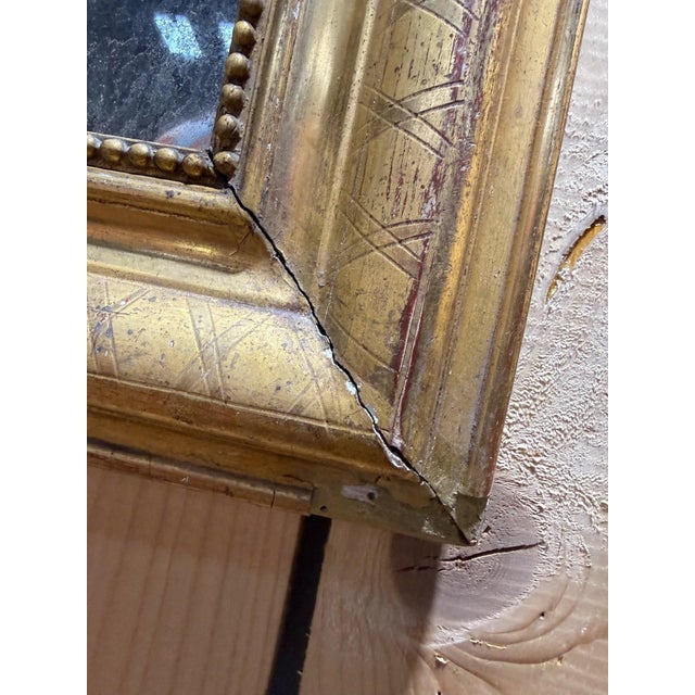 Louis-Philippe Fireplace Mirror in Wood Gilded with Gold Leaf For Sale - Image 5 of 10