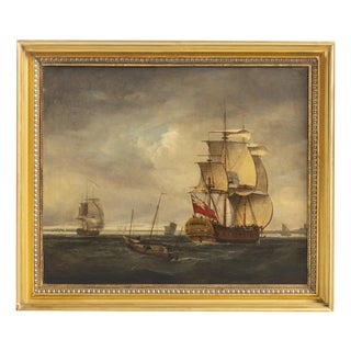 MARINE, 1800s, Oil on Canvas For Sale
