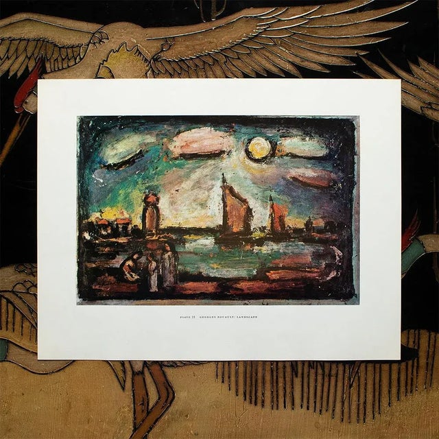 The School of Paris 1950s After Georges Rouault "Landscape", First Edition Swiss Full-Color Print For Sale - Image 3 of 9
