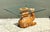 Mid-Century Modern Vintage Carved Wood Camel Glass Table For Sale - Image 3 of 17