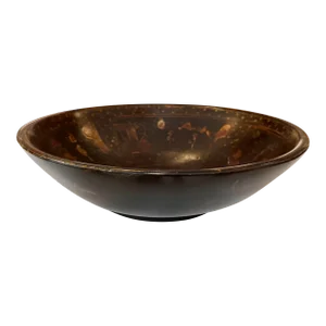 Antique Black Chinoiserie Paper Mache Bowl