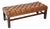 Antique Georgian Leather Bench, 1930 For Sale