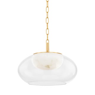 Hudson Valley Lighting Moore 17 in. 1 Light Pendant in Aged Brass Finish For Sale
