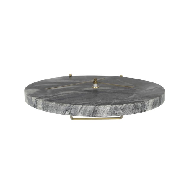 Stone Piero Black Marble Clock For Sale - Image 7 of 11
