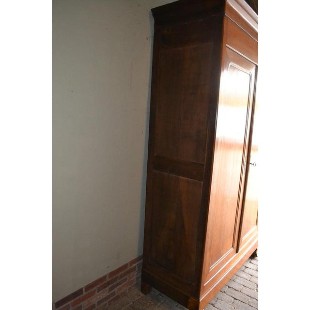 Brown Antique Oak Louis Philippe Cabinet For Sale - Image 8 of 10