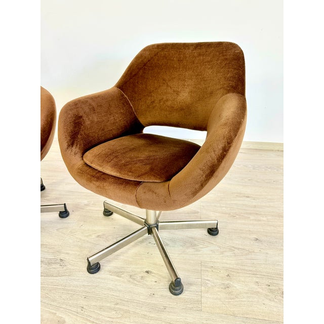 Textile Egg Swivel Chairs by Stol Kamnik - A Pair For Sale - Image 7 of 8