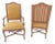 Pair of Carved French Style Mohair Fabric Carved Open Arm Lounge Chairs MINT! For Sale