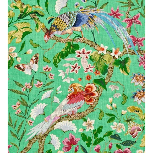 Traditional Sample - The House of Scalamandré Botany Bay Fabric, Jade For Sale - Image 3 of 3