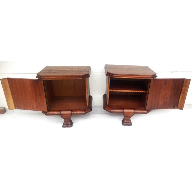 Lion Paw Bedside Tables, 1950s, Set of 2 For Sale - Image 11 of 18