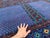 Navy Blue Hand-Knotted Afghan Turkmen Ensi Wool Area Rug - 8'4" X 11'10" For Sale - Image 8 of 15