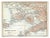 Circa 1900 map of Contorni di Napoli from an Italian travel atlas. Combined shipping available, please inquire. Shipping...