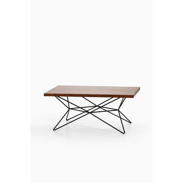 Table in Teak and Black Lacquered Metal by Bengt Johan Gullberg, 1950s For Sale - Image 3 of 10
