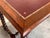 Antique French Walnut Desk with Drawer and Leather Top, 1890s For Sale - Image 11 of 16