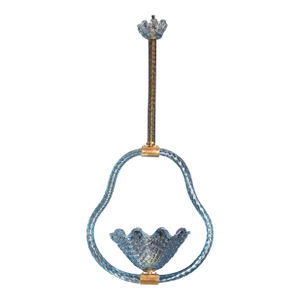 "Ninfea" Blue Aquamarine Barovier E Toso Light, 1940s
