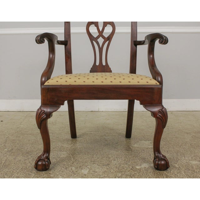 Henkel Harris Set of 8 Henkel Harris Clawfoot Mahogany Dining Room Chairs For Sale - Image 4 of 13