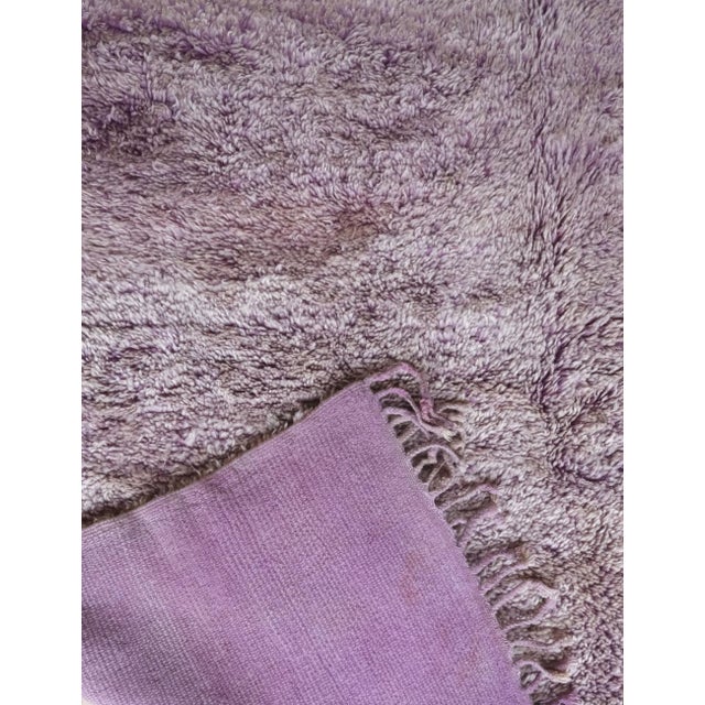 1980s Solid Shag Moroccan Rug - 11.1 X 6.7 Ft For Sale - Image 5 of 7