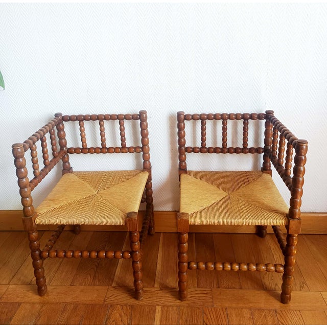 Vintage Dutch Bobbin Chairs, 1920s, Set of 2 For Sale - Image 11 of 11