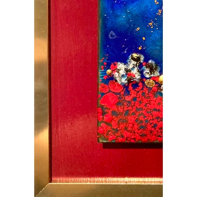 Metal "In the Night" Original Painting, Framed For Sale - Image 7 of 8