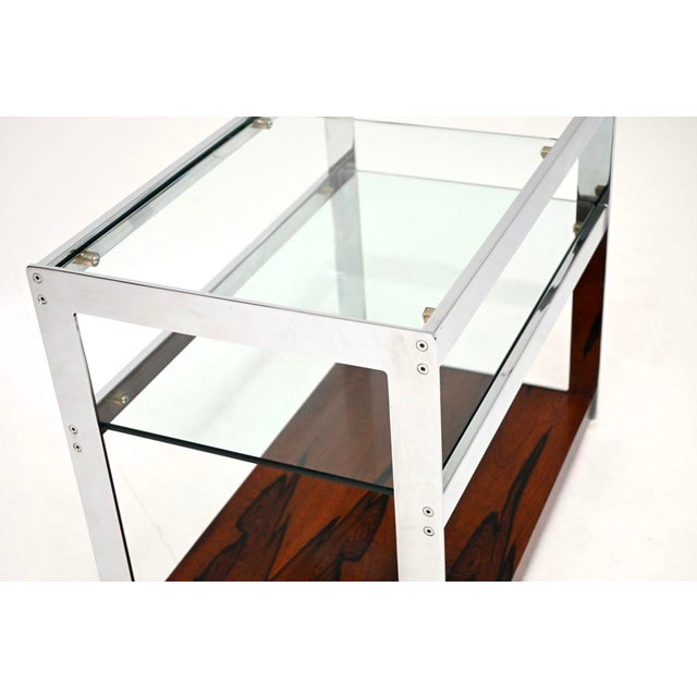 1960s Vintage Chrome Drinks Trolley from Merrow Associates, 1960 For Sale - Image 5 of 11