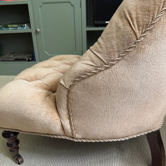 Beige Upholstered Child's Chair For Sale - Image 8 of 10