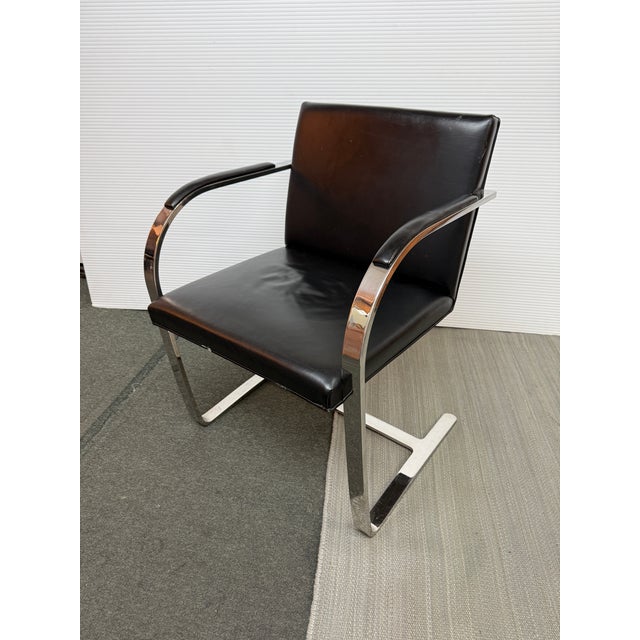 Design Plus Gallery presents a Cantilevered Leather + Chrome Chair from Brueton. The chair is a timeless classic with a a...