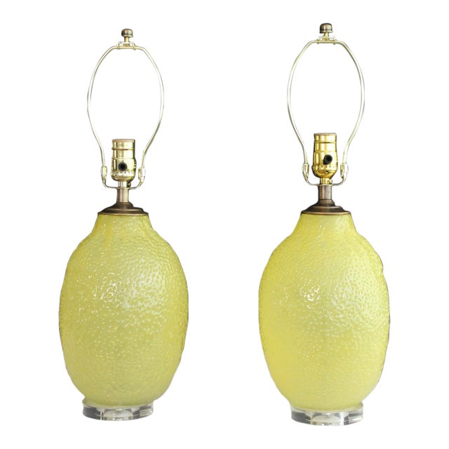 Mid 20th Century Laurel Style Citrus Lamps - a Pair For Sale