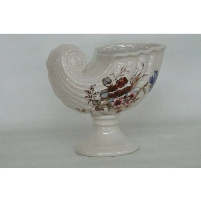 Staffordshire Fine Ceramics England Cornucopia Horn Vase For Sale - Image 11 of 11